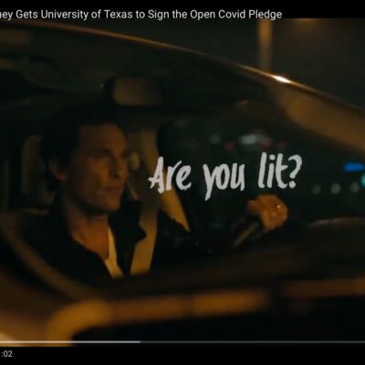 Matthew McConaughey Gets University of Texas to Sign the Open Covid Pledge